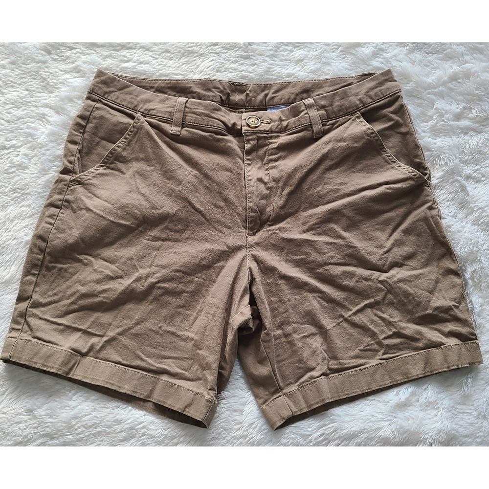 Chubbies Originals Mens 32 Khaki Brown Chino Shorts 5.5 Inseam Stretch Cotton